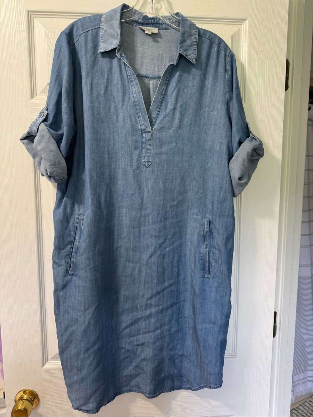 LOFT Light Blue Chambray Top